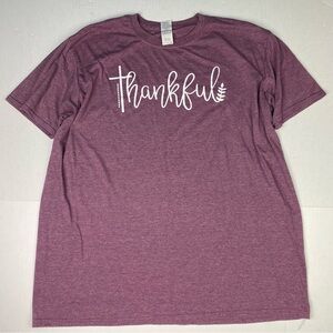 Gildan Purple 'Thankful' Short Sleeve Tee